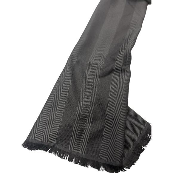 Gucci Unisex Cree Wool Warp Scarf muffler 544628 Dark brown - Picture 8 of 8